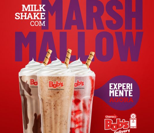 Bob's lança cobertura de marshmallow e tubetes
