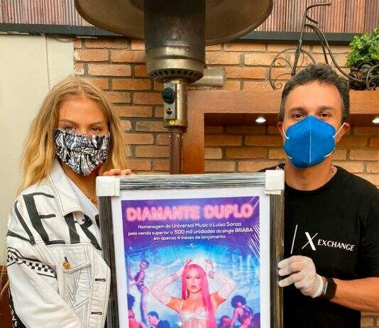Luísa Sonza recebe certificado duplo de diamante com o single 