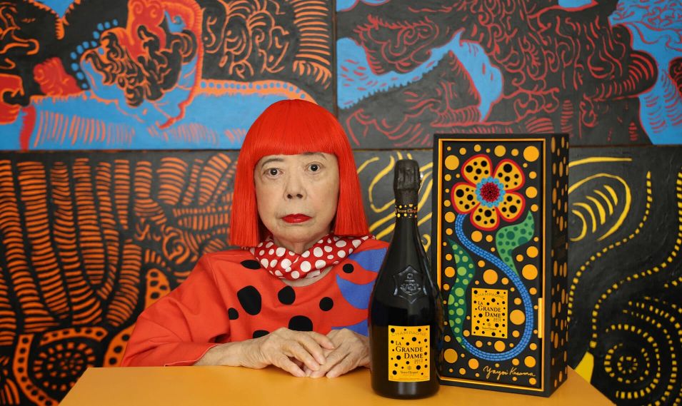 Yayoi Kusama ilustra champagne Veuve Clicquot