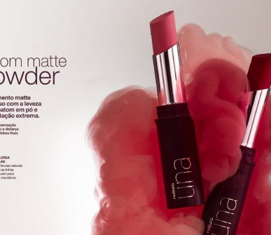 Batom Matte Powder, novo lançamento de Natura UNA, tem nove opções de cores