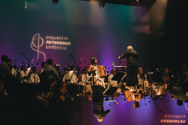   Orquestra Petrobras Sinfônica apresenta concerto em comemoração aos 70 anos da Petrobras na Quinta da Boa Vista.
